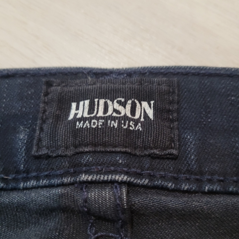 Hudson Women's Chimera Zipper Skinny Jeans Low Rise Dark Wash Denim Blue 26 - Picture 10 of 12